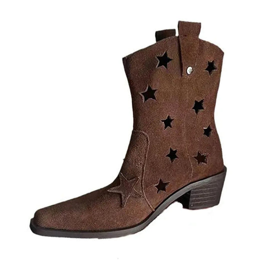 Cowboystiefel im Vintage-Stil mit Stern