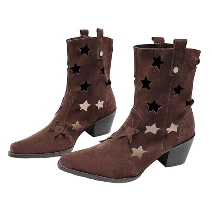 Cowboystiefel im Vintage-Stil mit Stern