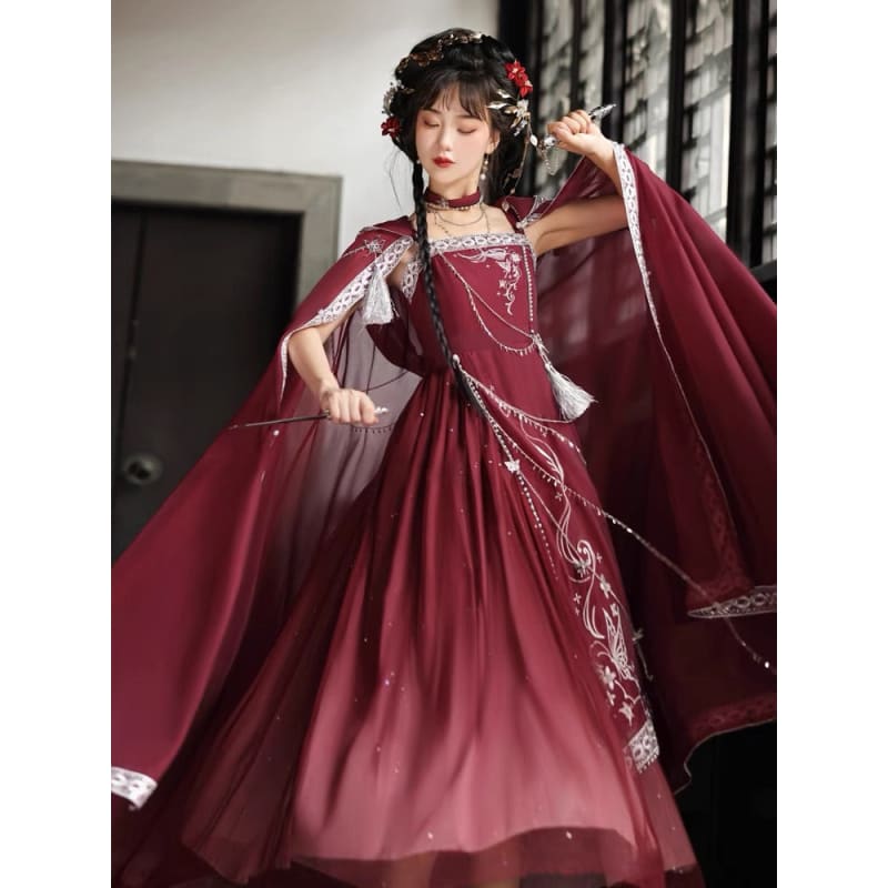 Starlight Chinese Lolita Assasin Dress - Modern Hanfu