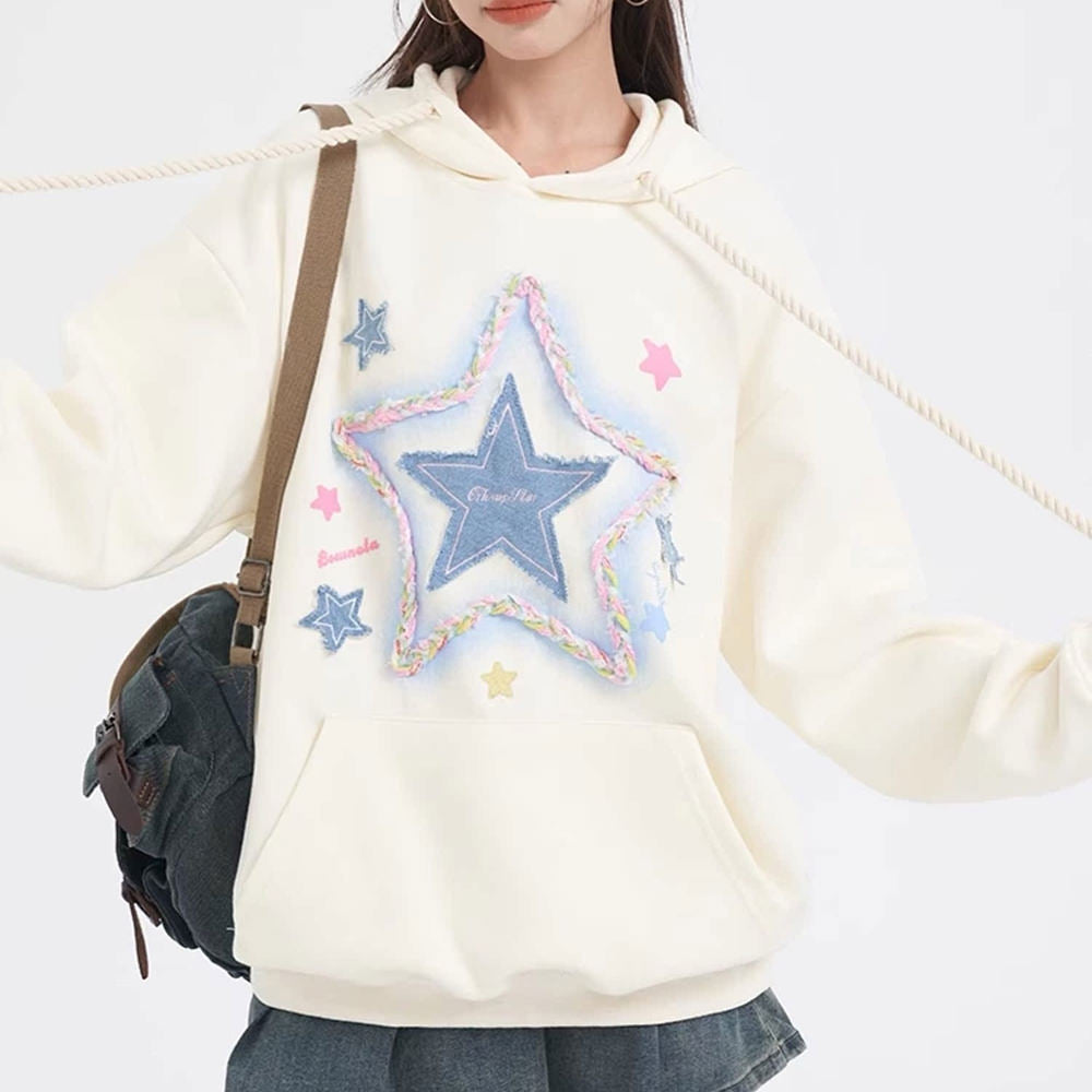star patch hoodie boogzel clothing