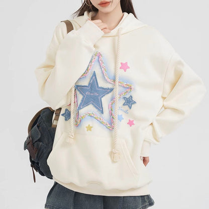 star patch hoodie boogzel clothing