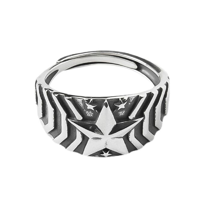 Stars Stripe Ring - Adjustable / 2 - ring