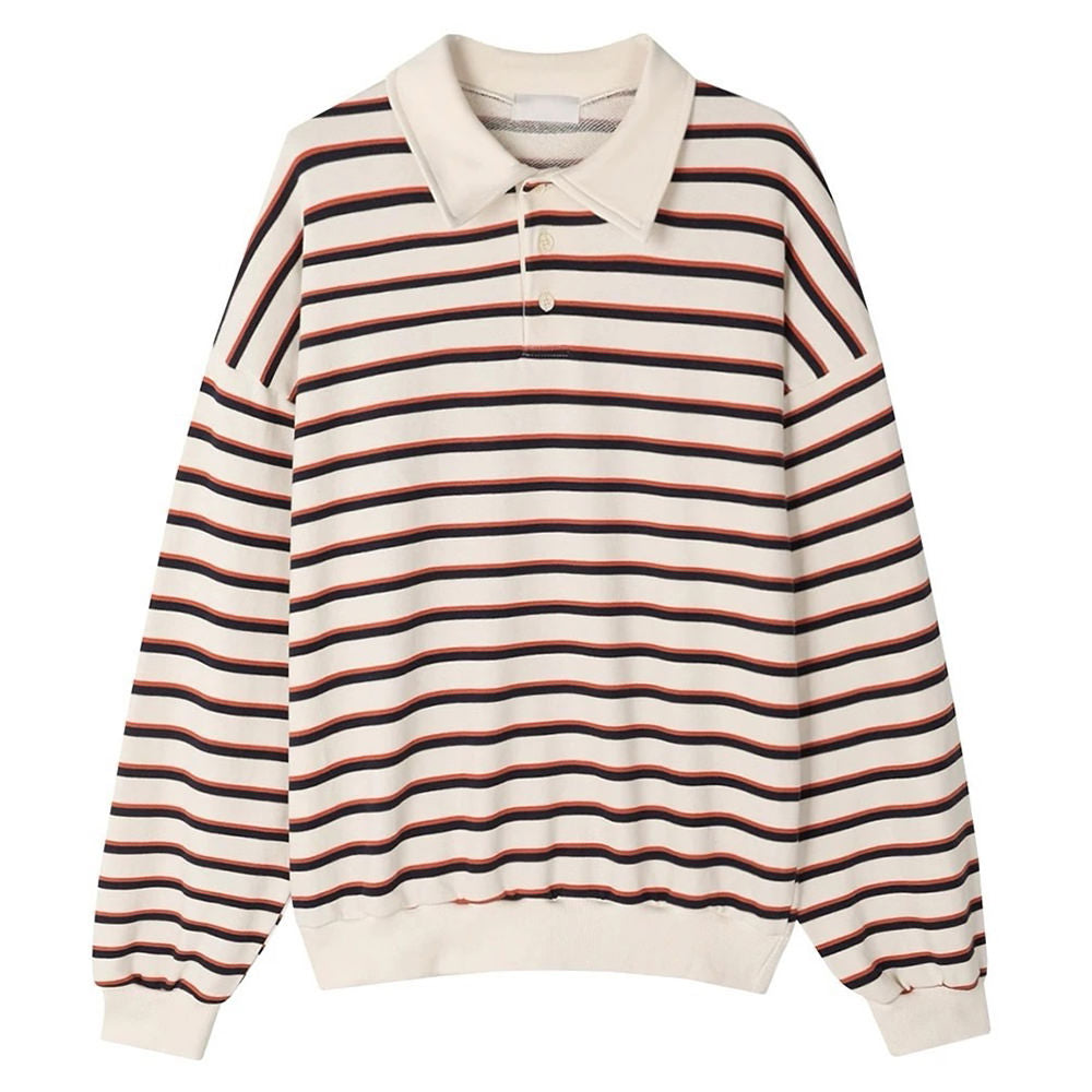 Bonjour Baby Stripe Sweatshirt Polo
