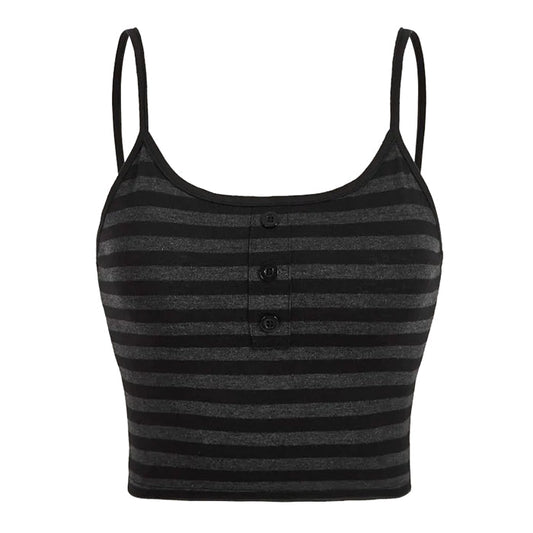 Black Striped Tank Top