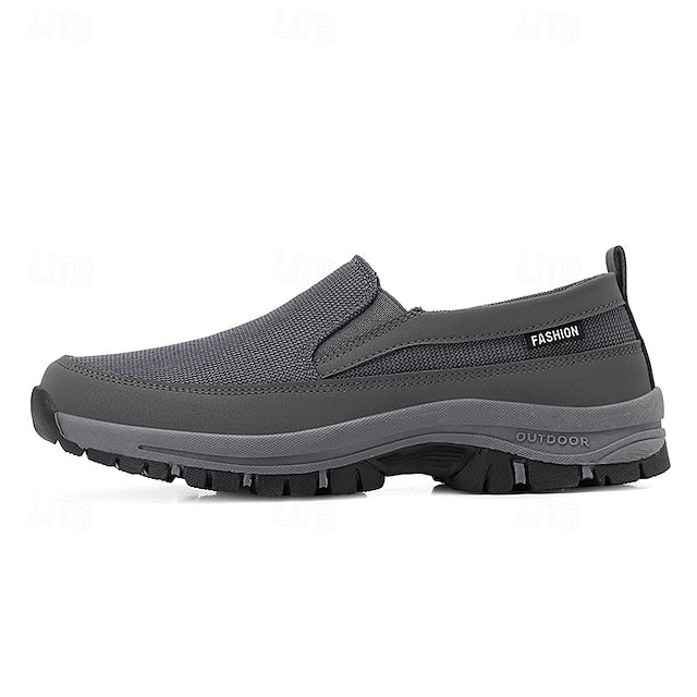 Men's Breathable Mesh Slip-on Sneakers with Rubber Sole -
