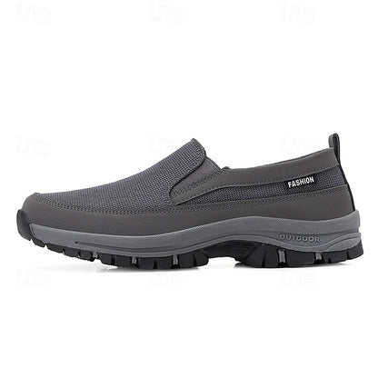 Men's Breathable Mesh Slip-on Sneakers with Rubber Sole -
