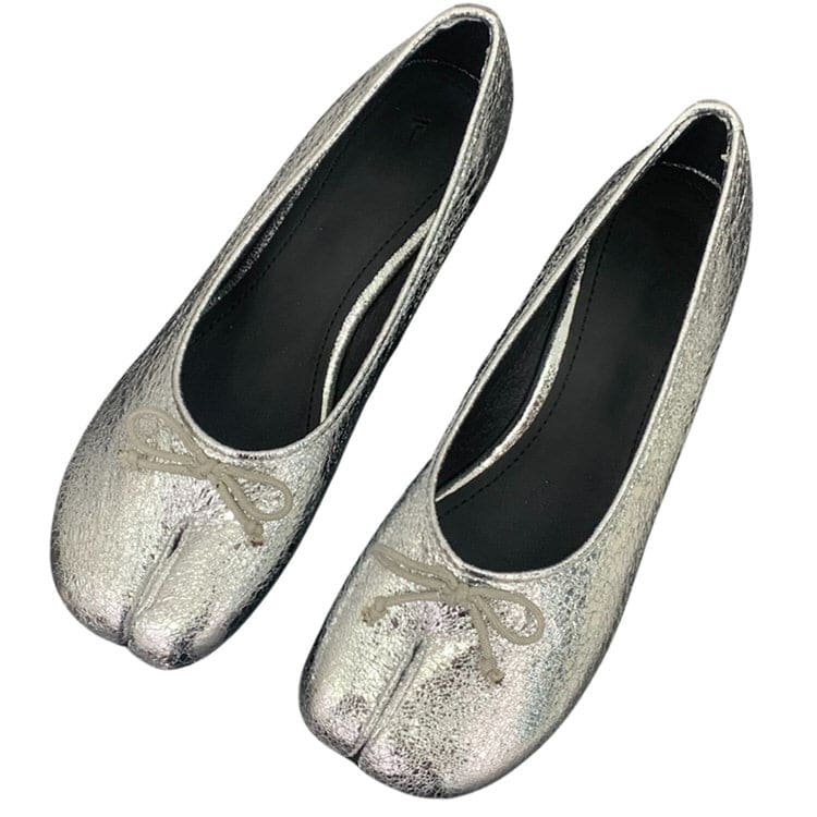 Sweet Ballet Bow Sandals - EU35 (US5.0) / Silver - Shoes