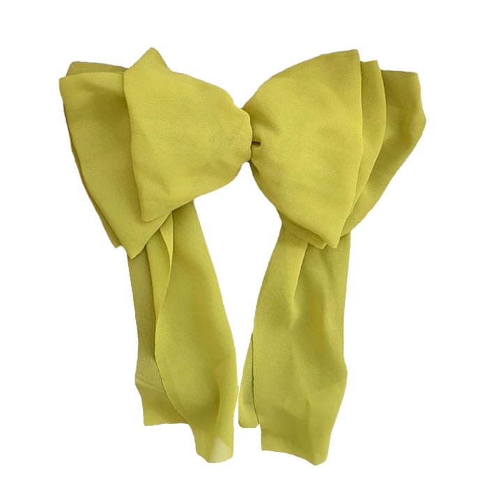 Sweet Chiffon Hair Bow Pin - Standart / Green - Other