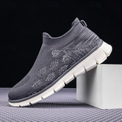 Men's Textured Knit Slip-On Sneakers, Comfort Fit with