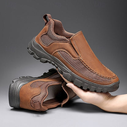 Men's Maroon Perforated Slip-On Sandals with Stylish Design