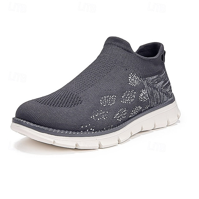 Men's Textured Knit Slip-On Sneakers, Comfort Fit with