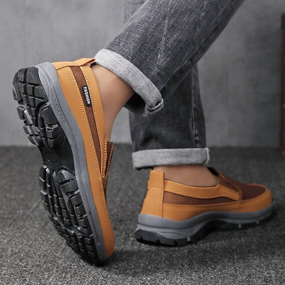 Men's Breathable Mesh Slip-on Sneakers with Rubber Sole -