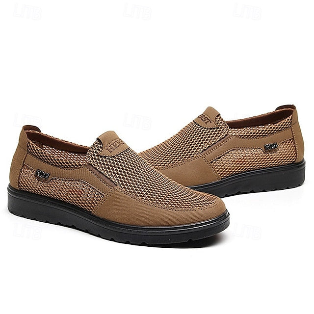 Men's Breathable Slip-On Mesh Sneakers - Lightweight and