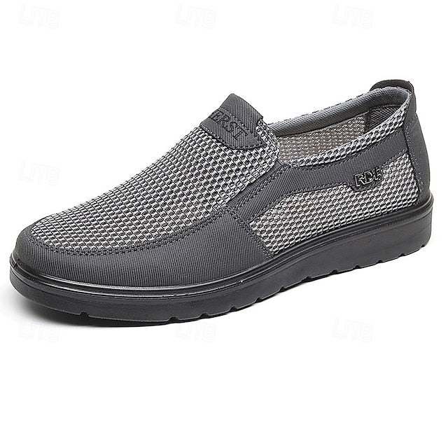 Men's Breathable Slip-On Mesh Sneakers - Lightweight and