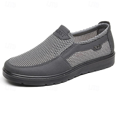 Men's Breathable Slip-On Mesh Sneakers - Lightweight and