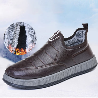 Men's Loafers & Slip-Ons Winter Boots Fleece lined PU
