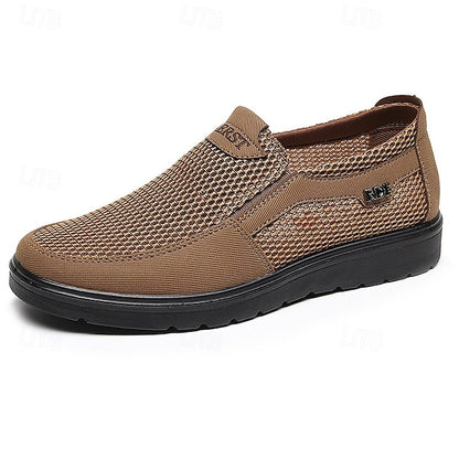 Men's Breathable Slip-On Mesh Sneakers - Lightweight and