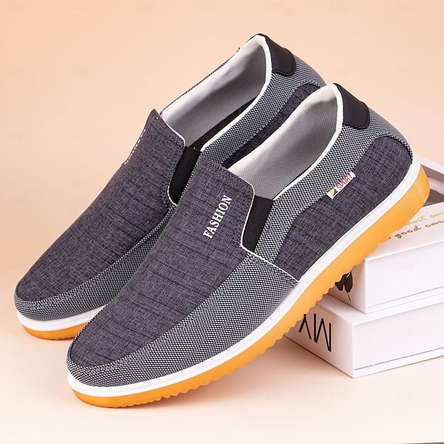 Men's Sport Style Slip-On Sneakers – Comfortable Mesh