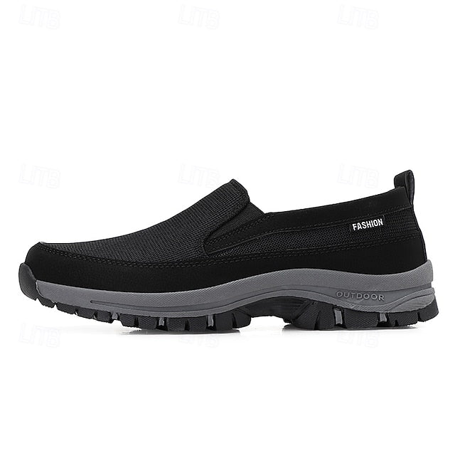 Men's Breathable Mesh Slip-on Sneakers with Rubber Sole -