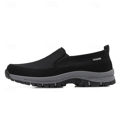 Men's Breathable Mesh Slip-on Sneakers with Rubber Sole -