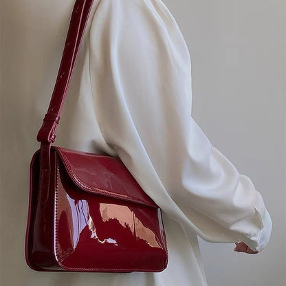 Vintage Red Lacquered Bag