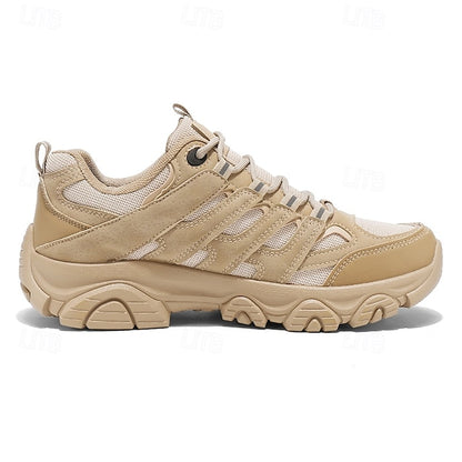 Men's Beige Outdoor Hiking Sneakers - Lightweight