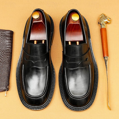 Men's Formal Leather Shoes in Brown and Tan with Wingtip