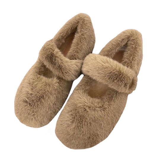 Ballerines chaudes en peluche