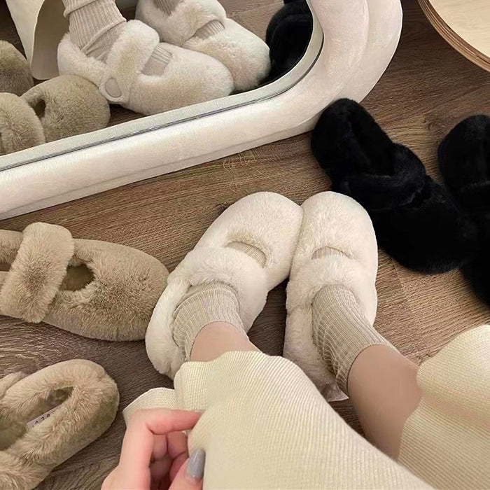 Ballerines chaudes en peluche