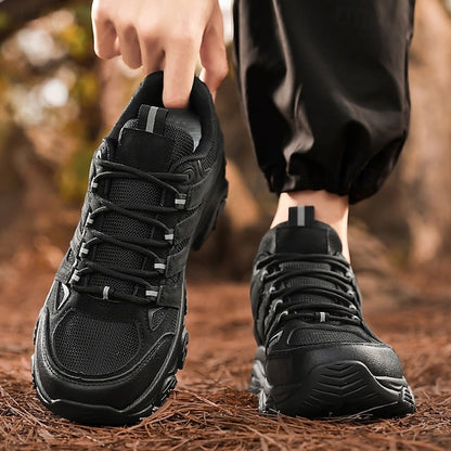 Men's Beige Outdoor Hiking Sneakers - Lightweight