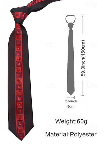 Classic Polyester Pattern Necktie Men's with