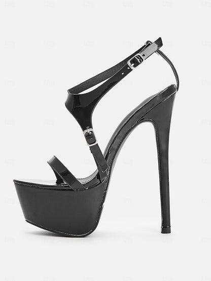 Sandals High Platform Heel Women's Black