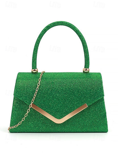 Women's Evening Chain with Glitter Strap Bag – Clutch