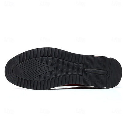 Men's Quilted Blue Faux Leather Sneakers - Stylish Lace-Up