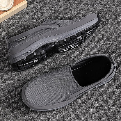 Men's Breathable Mesh Slip-on Sneakers with Rubber Sole -