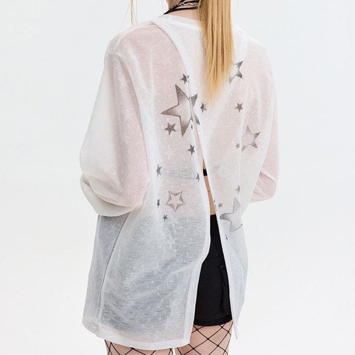 Y2K Star Long Sleeve Top - Tops