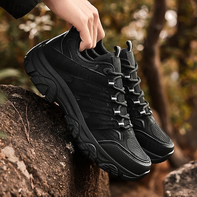 Men's Beige Outdoor Hiking Sneakers - Lightweight