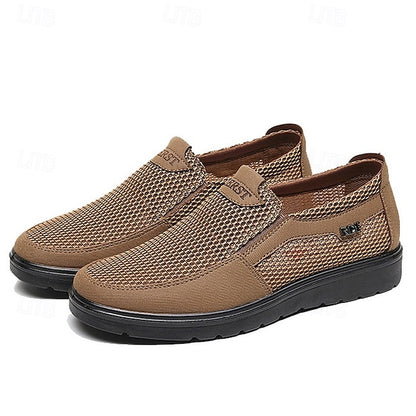 Men's Breathable Slip-On Mesh Sneakers - Lightweight and