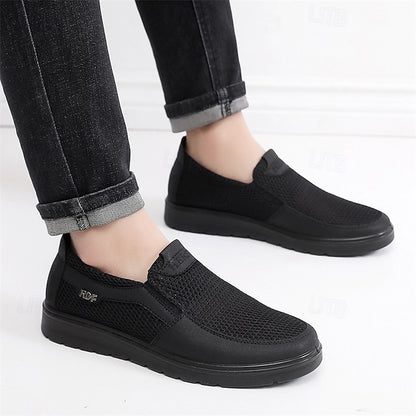 Men's Breathable Slip-On Mesh Sneakers - Lightweight and