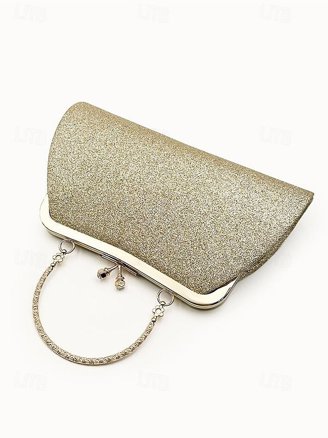 Purse Vintage Evening Clutch Women's Glitter with Pleated