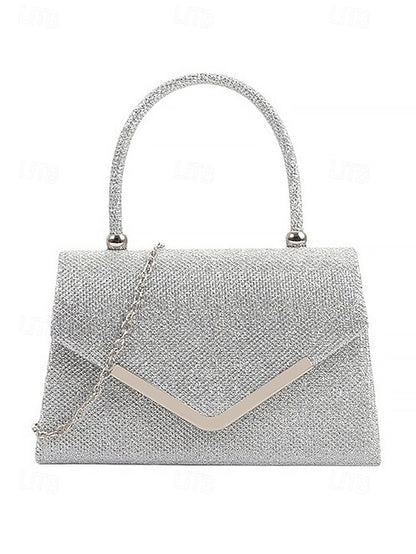 Women's Evening Chain with Glitter Strap Bag – Clutch