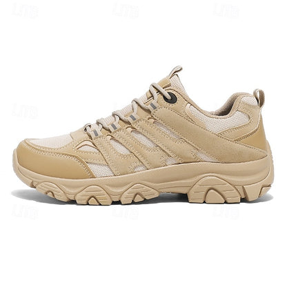 Men's Beige Outdoor Hiking Sneakers - Lightweight