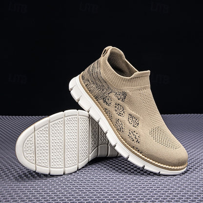 Men's Textured Knit Slip-On Sneakers, Comfort Fit with