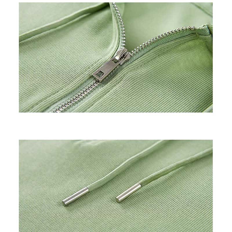 Wide Leg Zipper T-Shirt Pants Casual Draw String