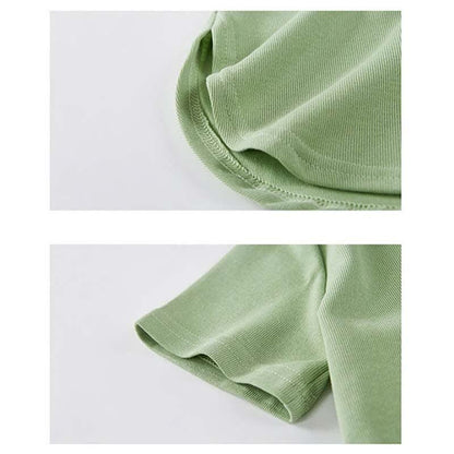 Wide Leg Zipper T-Shirt Pants Casual Draw String