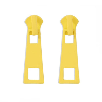 Zipper Stud Earrings - Standart / Yellow - earrings