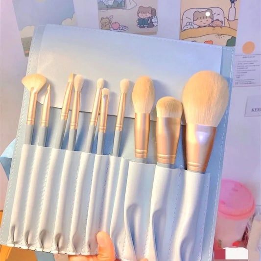 Full Set Of 10 Soft Makeup Brushes