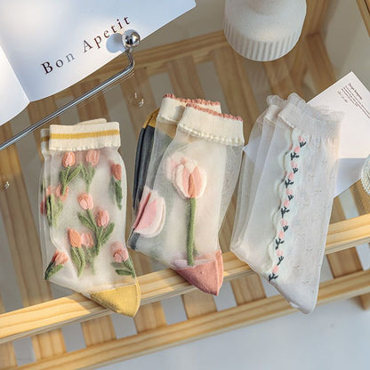 Chaussettes à fleurs de tulipe MK18676
