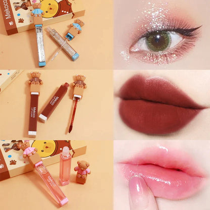 Cute Bear Transparent Lip Oil Set MK18696