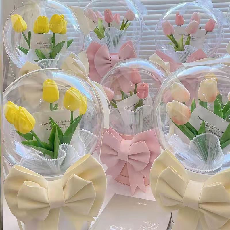 DIY Tulip Bubble LED Flower Bouquet MK18585